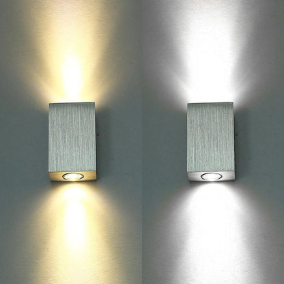 Camille Nickel Rechteckige LED-Wandleuchte