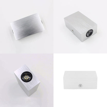 Camille Nickel Rechteckige LED-Wandleuchte