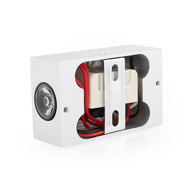 Camille Nickel Rechteckige LED-Wandleuchte