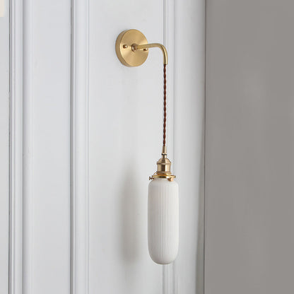 Élodie Porcelain Wall Lamp with Brass Socket