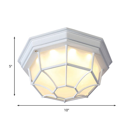 Isabelle Geometrische LED-Deckenleuchte aus Milchglas