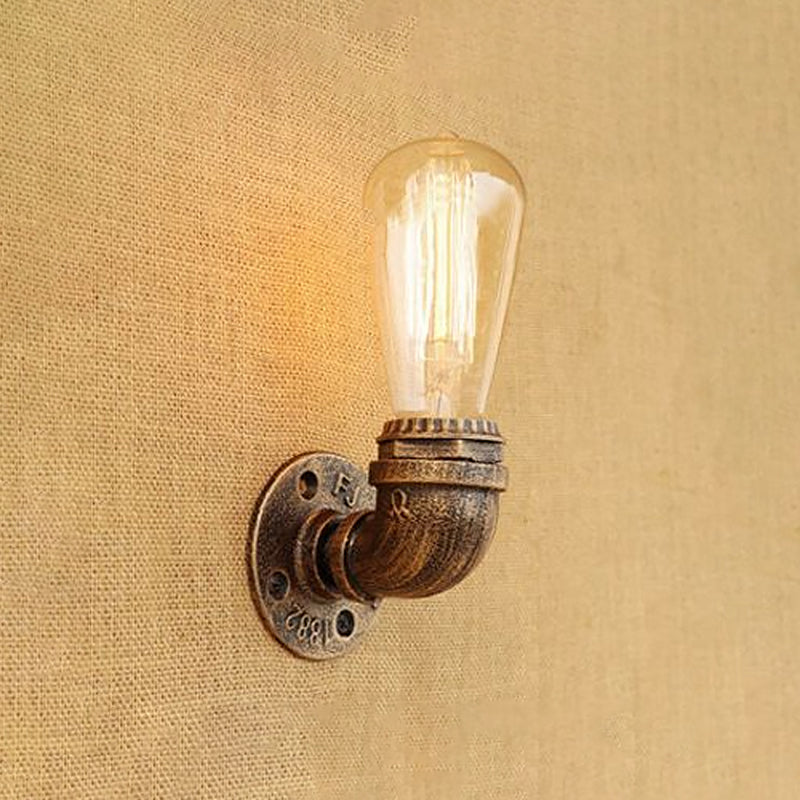 Joséphine Rustic Pipe Wall Sconce Bare Bulb Lamp