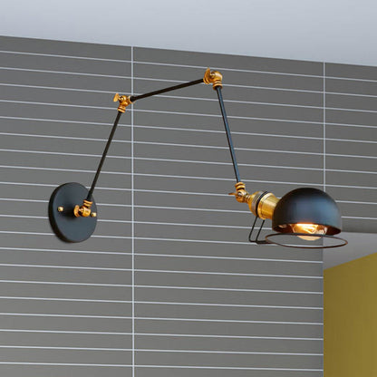 Hudson Vintage Industrie-Wandleuchte mit Schwenkarm