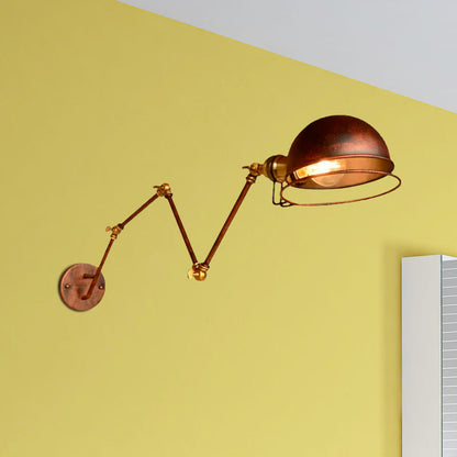 Hudson Vintage Industrie-Wandleuchte mit Schwenkarm