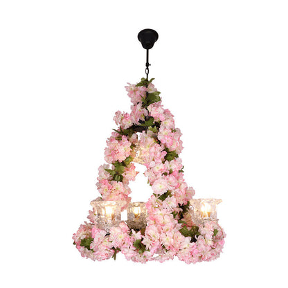 Clara Floral Glass Pendant Chandelier Light
