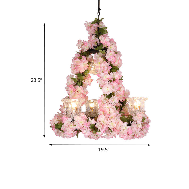 Clara Floral Glass Pendant Chandelier Light