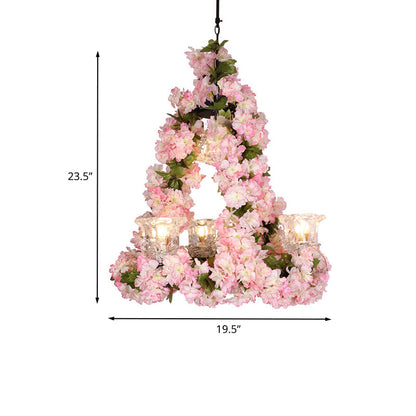 Clara Floral Glass Pendant Chandelier Light