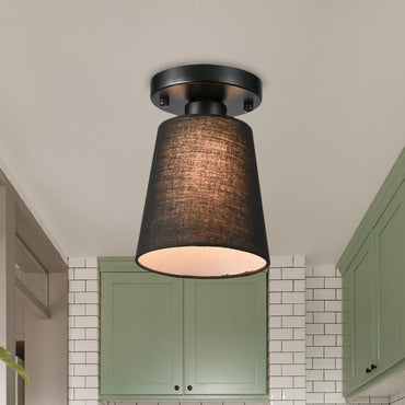 Lucie Fabric Horn Halb-Unterputz-Deckenleuchte
