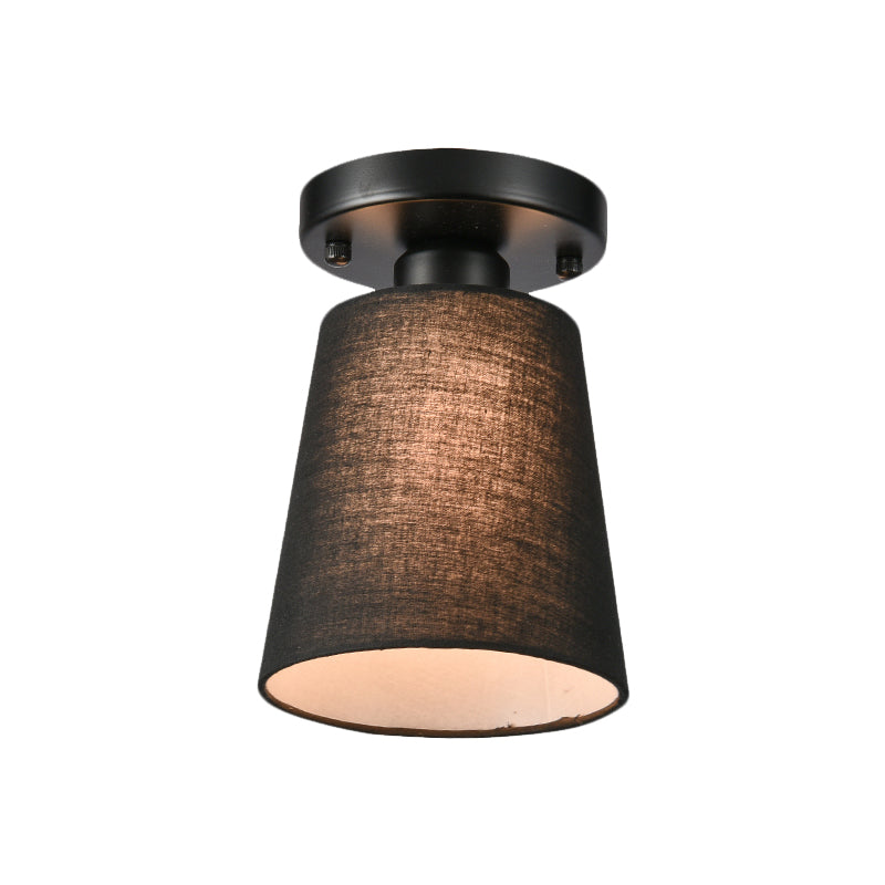 Lucie Fabric Horn Semi Flush Ceiling Light