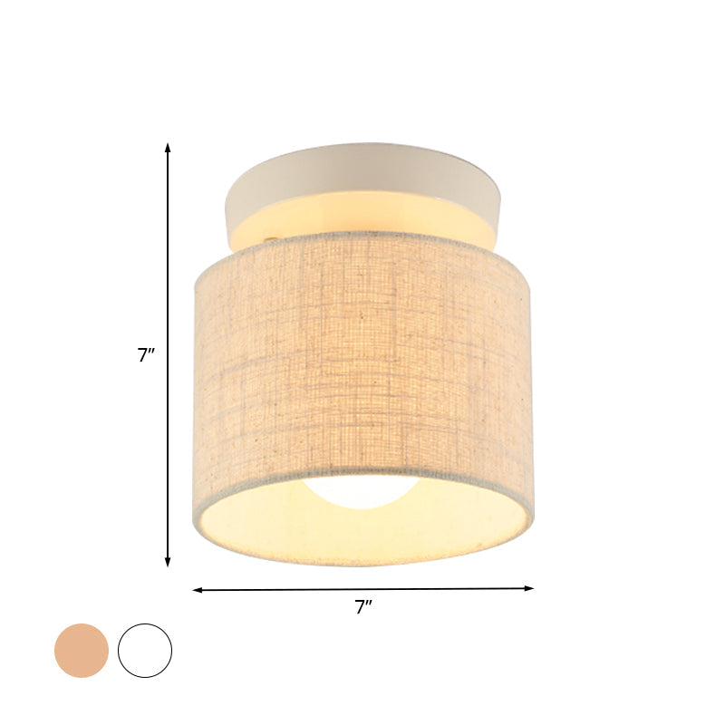 Manon Fabric Barrel Deckenleuchte halbbündig