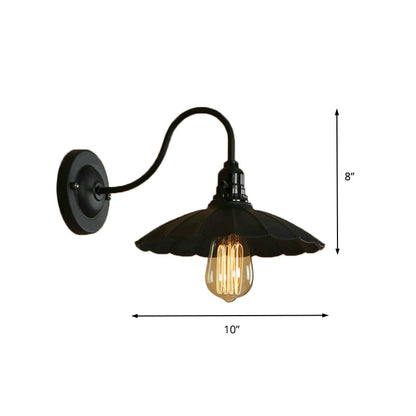 Sienna Scalloped Gooseneck Wall Sconce