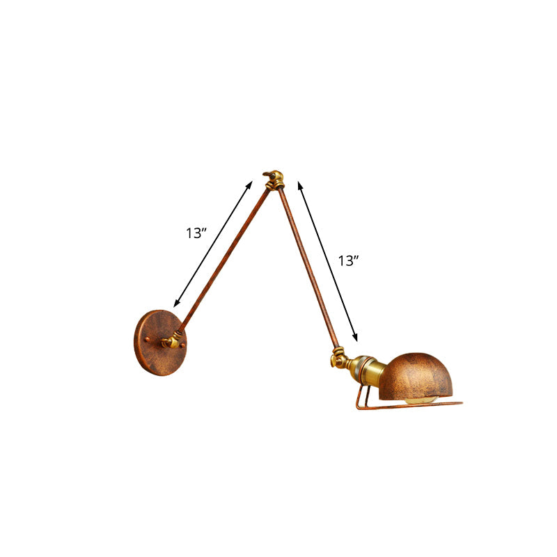 Hudson Vintage Industrie-Wandleuchte mit Schwenkarm