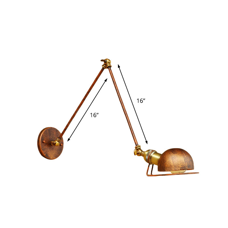 Hudson Vintage Industrie-Wandleuchte mit Schwenkarm