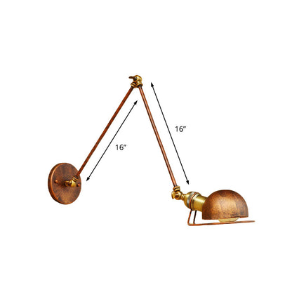 Hudson Vintage Industrie-Wandleuchte mit Schwenkarm