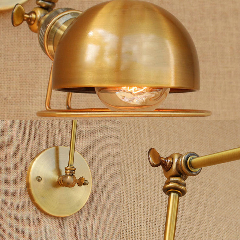 Hudson Vintage Industrie-Wandleuchte mit Schwenkarm