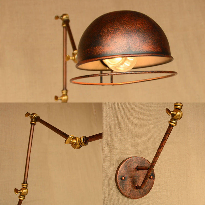 Hudson Vintage Industrie-Wandleuchte mit Schwenkarm
