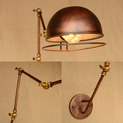 Hudson Vintage Industrie-Wandleuchte mit Schwenkarm