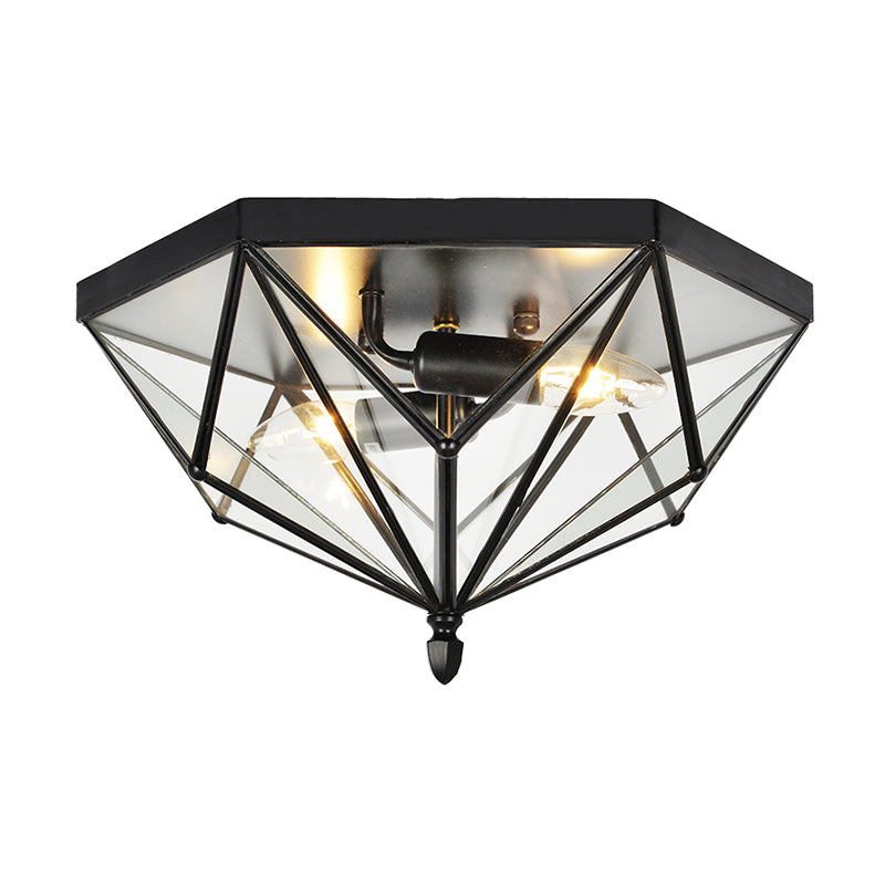 Sophie Vintage Polyhedron Glas Deckenleuchte