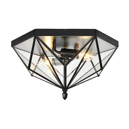 Sophie Vintage Polyhedron Glas Deckenleuchte