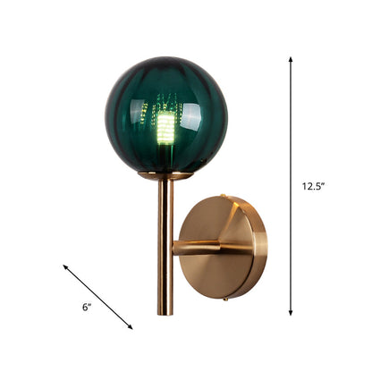 Élodie Colored Glass Round Wall Light Sconce