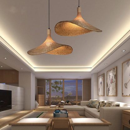 Amélie Woven Bamboo Pendant Light