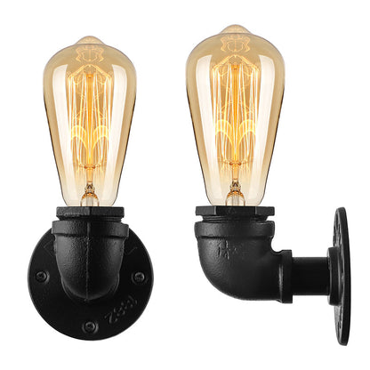 Joséphine Rustic Pipe Wall Sconce Bare Bulb Lamp
