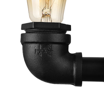 Joséphine Rustic Pipe Wall Sconce Bare Bulb Lamp