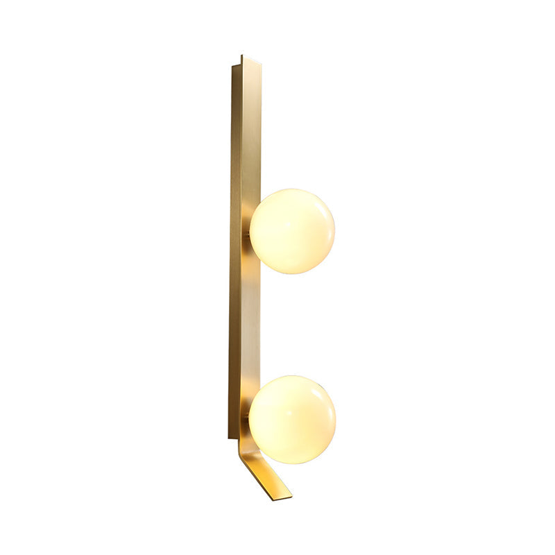 Clémence Brass Linear Double Globe Wall Light