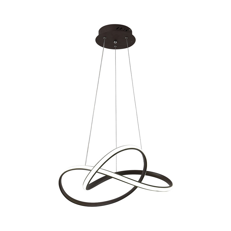 Marceline Twine LED-Kronleuchter in Schwarz & Weiß
