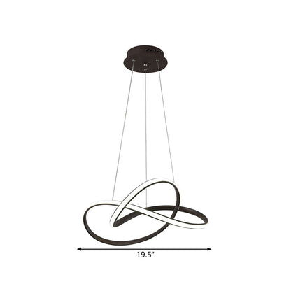 Marceline Twine LED-Kronleuchter in Schwarz & Weiß
