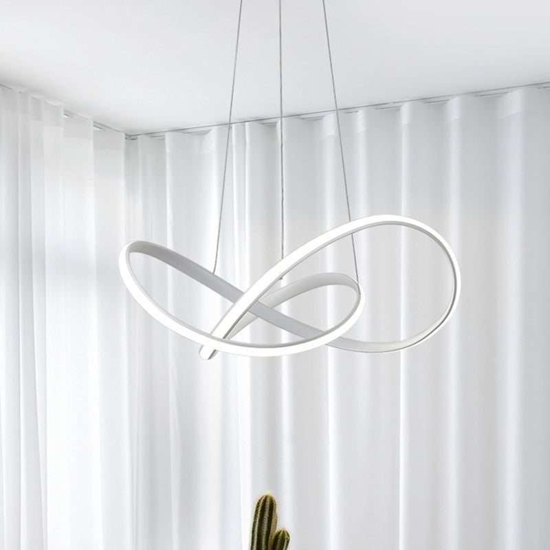 Marceline Twine LED-Kronleuchter in Schwarz & Weiß