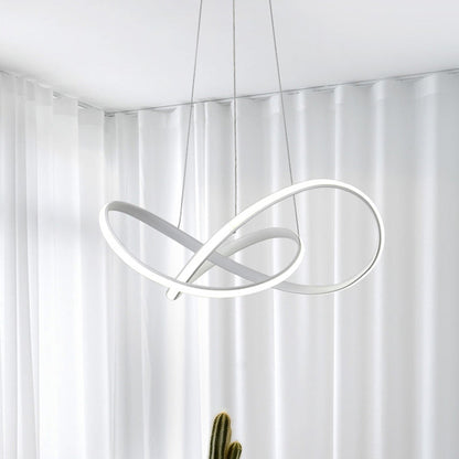 Marceline Twine LED-Kronleuchter in Schwarz & Weiß