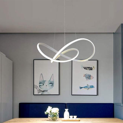 Marceline Twine LED-Kronleuchter in Schwarz & Weiß