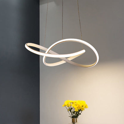 Marceline Twine LED-Kronleuchter in Schwarz & Weiß