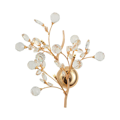 Victoire Gold Kristall-Wandleuchte mit Ästen