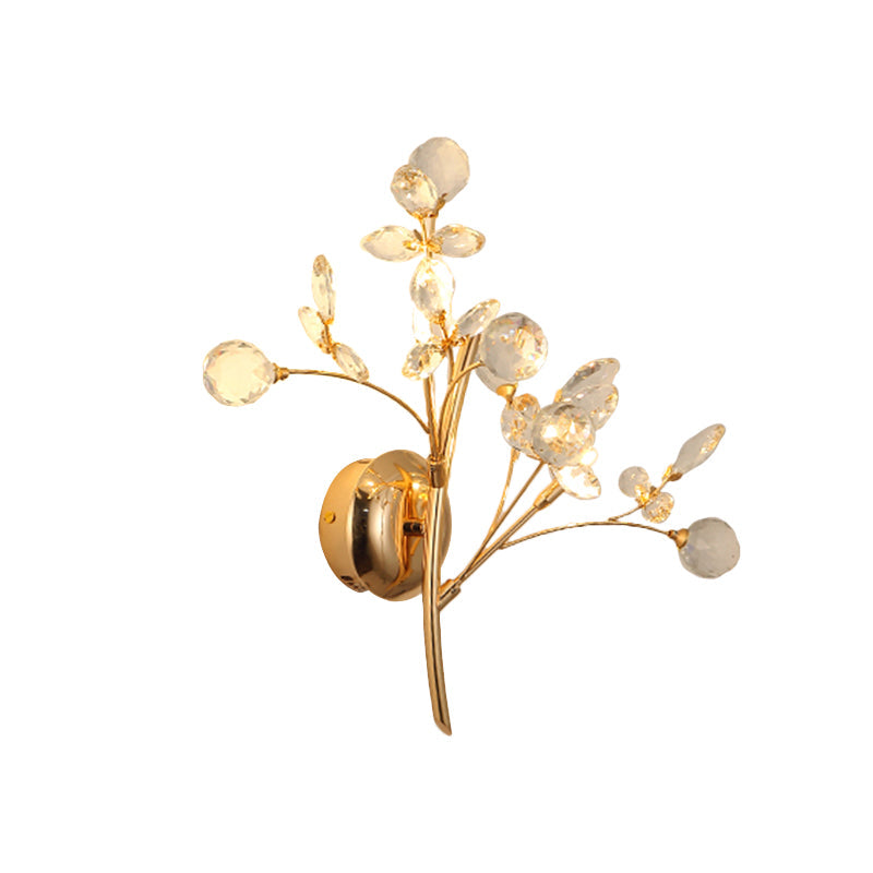 Victoire Gold Kristall-Wandleuchte mit Ästen