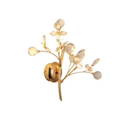 Victoire Gold Kristall-Wandleuchte mit Ästen
