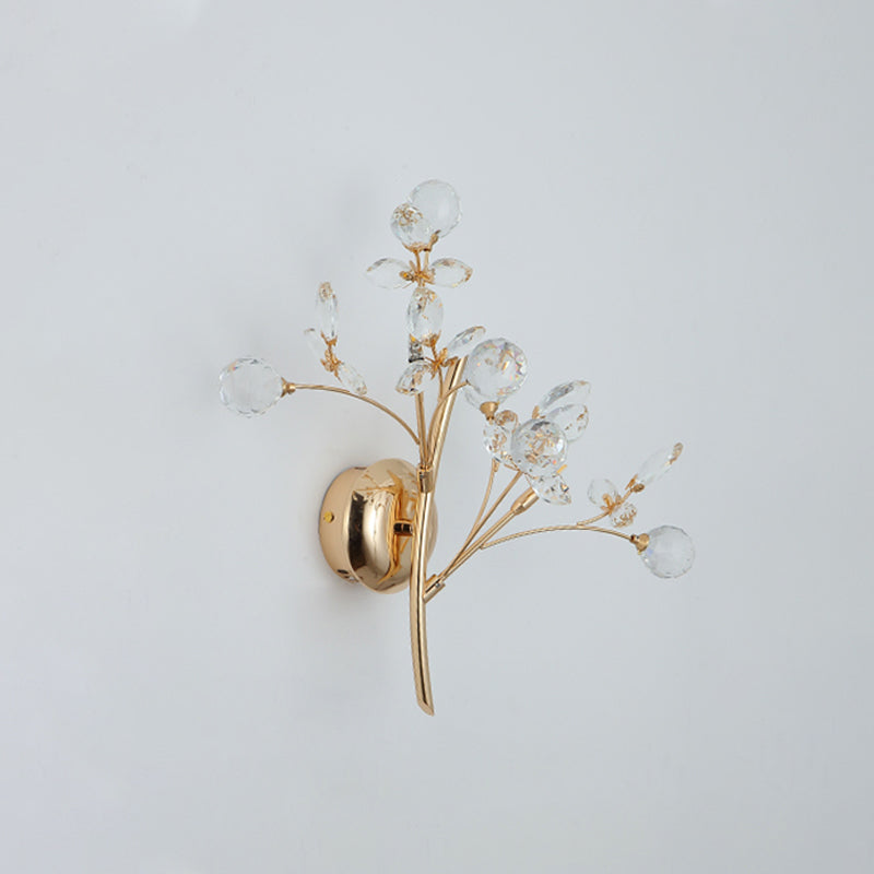 Victoire Gold Kristall-Wandleuchte mit Ästen