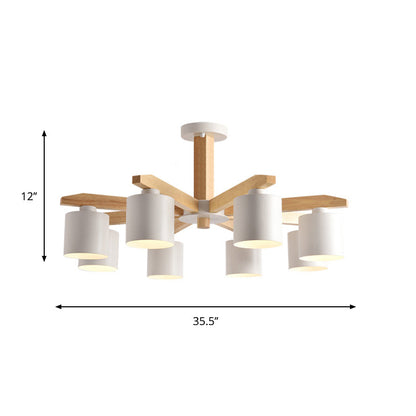 Soren nordischer Holz-Arm-Zylinder-Kronleuchter