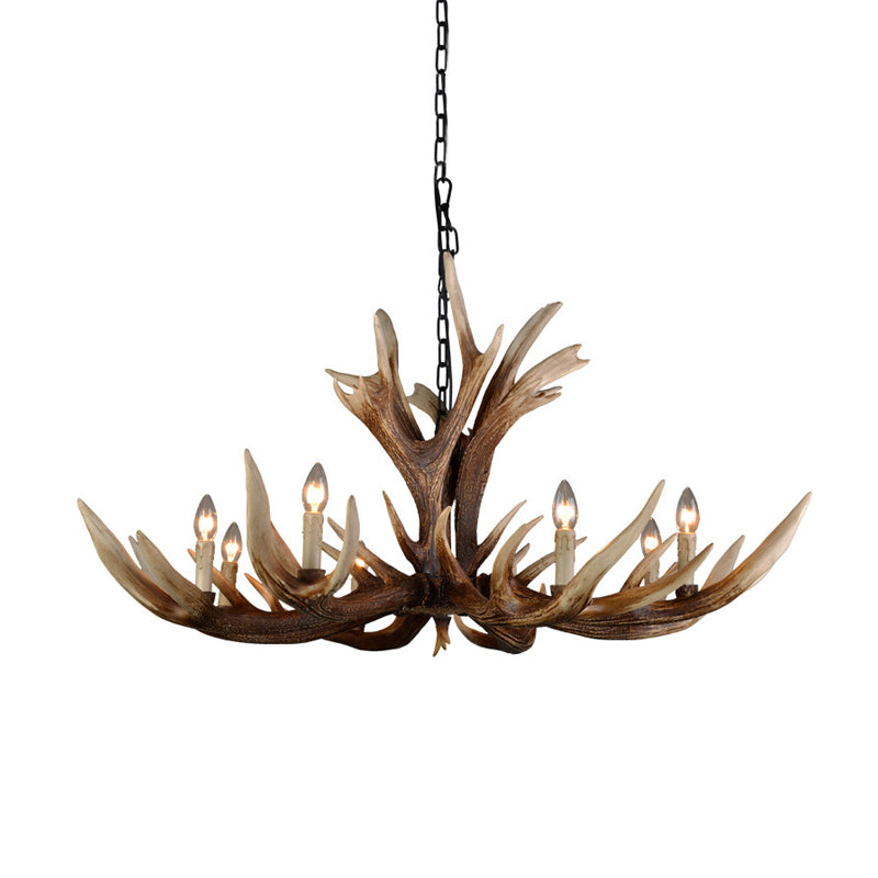 Lucien Rustic Antler Resin Chandelier 6/8-Light