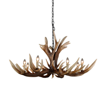 Lucien Rustic Antler Resin Chandelier 6/8-Light