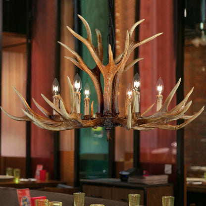 Geneviève Resin Stag Antler Chandelier