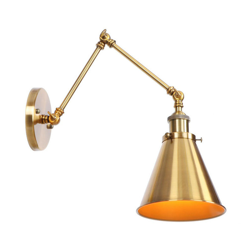 Madeleine Wandleuchte mit schwenkbarem Arm – Messingmetall, 15–20 cm