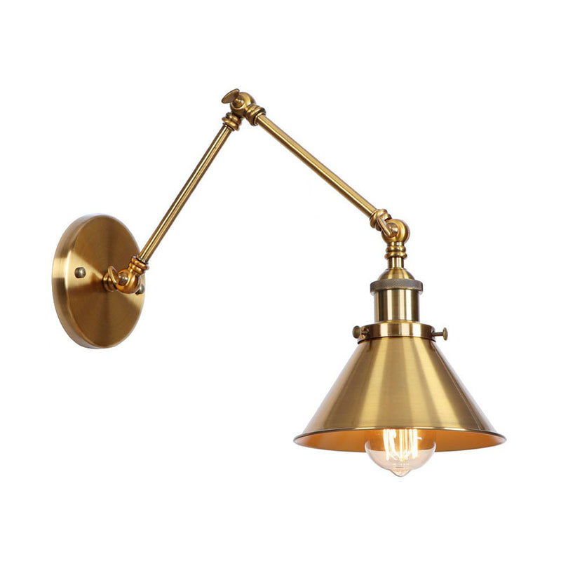 Madeleine Wandleuchte mit schwenkbarem Arm – Messingmetall, 15–20 cm