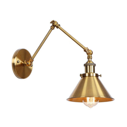 Madeleine Wandleuchte mit schwenkbarem Arm – Messingmetall, 15–20 cm