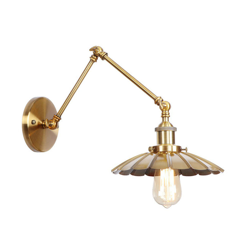 Madeleine Wandleuchte mit schwenkbarem Arm – Messingmetall, 15–20 cm