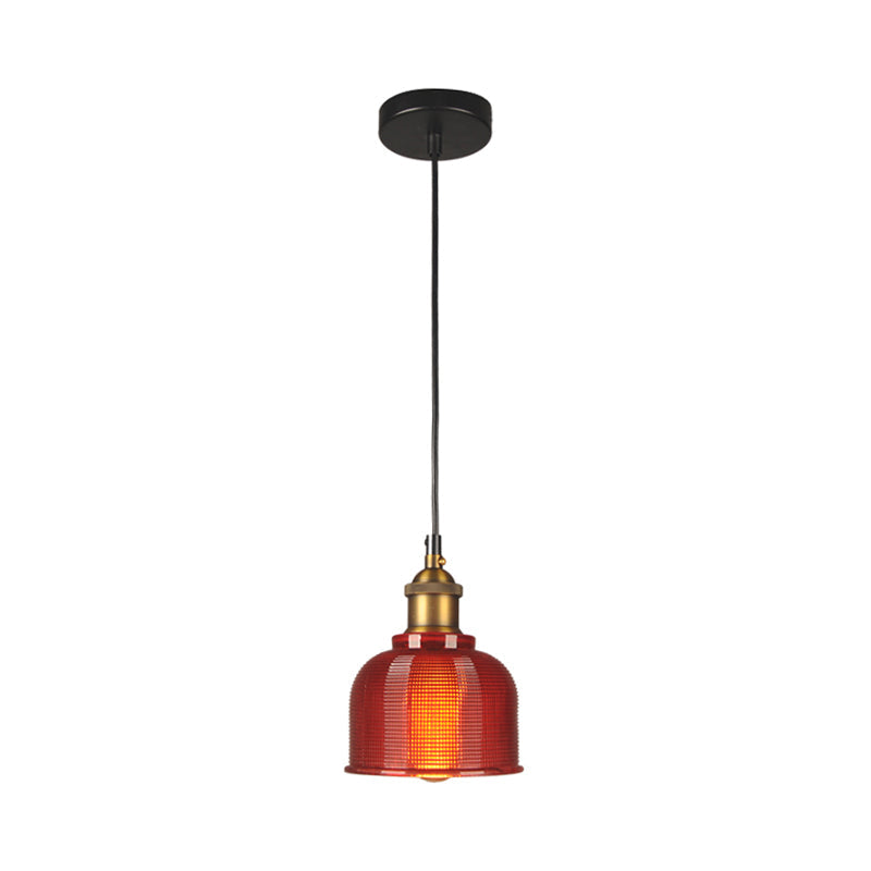Éliane Retro-Gitter-Glas-Pendelleuchte Carillon
