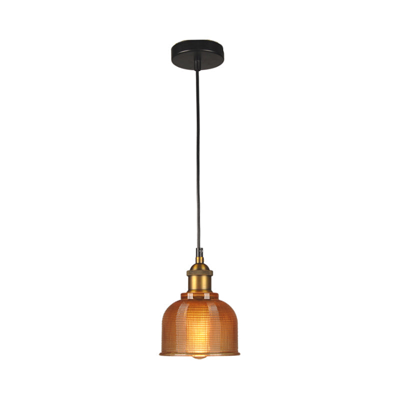 Éliane Retro-Gitter-Glas-Pendelleuchte Carillon