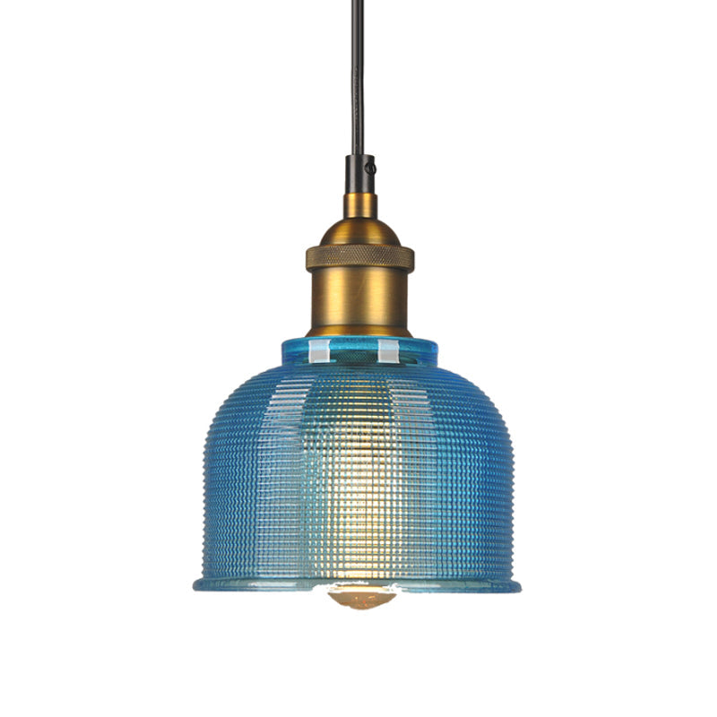 Éliane Retro-Gitter-Glas-Pendelleuchte Carillon