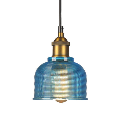 Éliane Retro-Gitter-Glas-Pendelleuchte Carillon